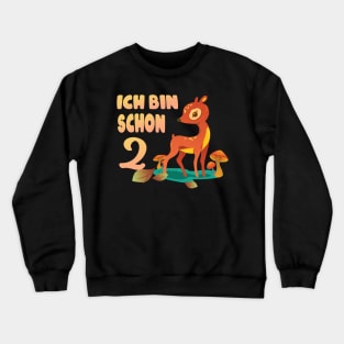 Rehkitz Bambini Kinder 2. Geburtstag Geschenk Crewneck Sweatshirt